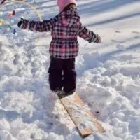 snow obstacle course