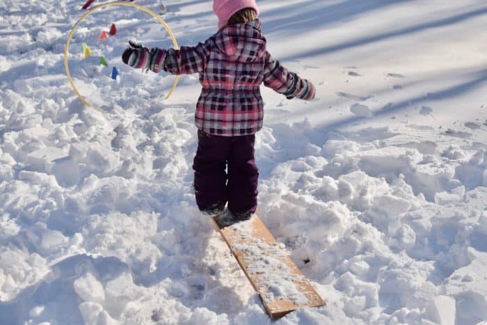 snow obstacle course