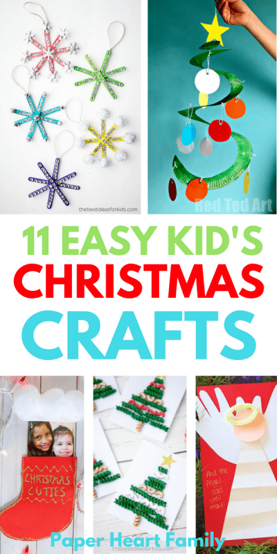 11 easy Christmas crafts for kids that are low prep and fun.