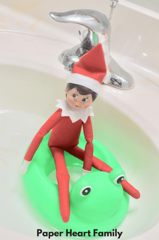 It's December but this Elf on the Shelf is thinking sun.