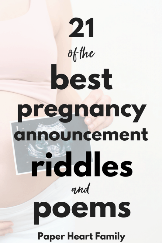 Soon going to announce your pregnancy? Check out the best pregnancy announcement riddles and poems.