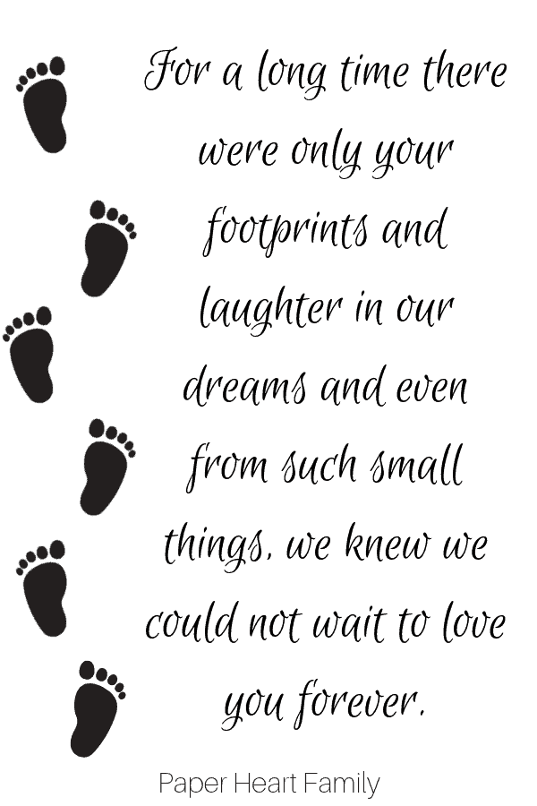 Baby footprint quotes and sayings