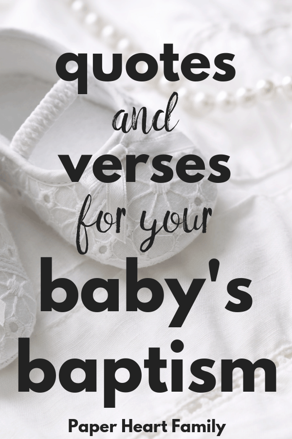 Baptism quotes and bible verses for baby's baptism.