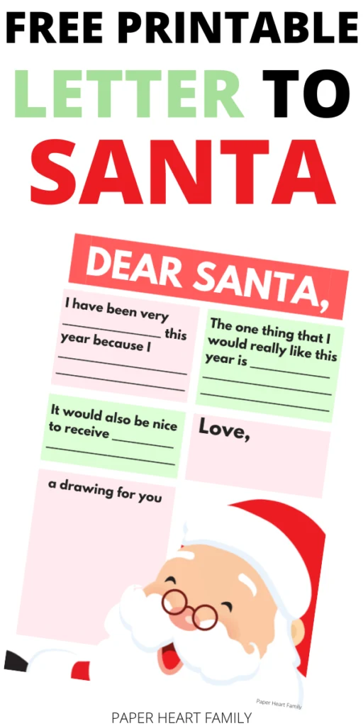 Free Printable Letter To Santa