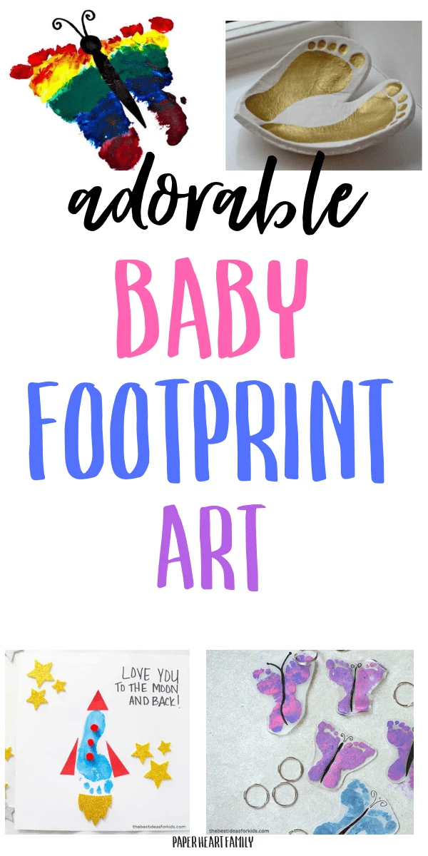 Adorable baby footprint art- a great DIY keepsake!