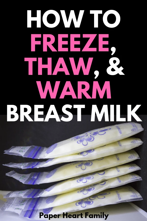 A complete guide of how to store your breast milk, including how to freeze, thaw and warm it.