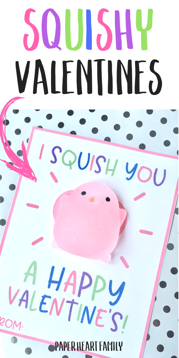 Kids will love these adorable free printable Squishy Valentines!