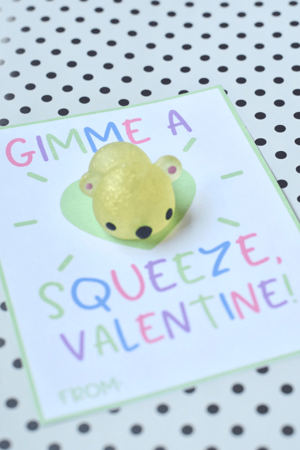Fun Valentine card printables with optional Squishy toys.