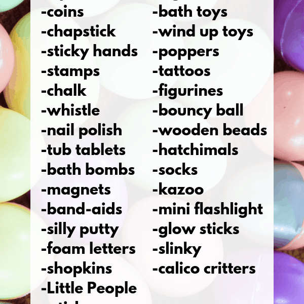 Easter Egg Fillers For Toddlers