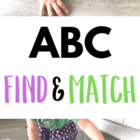 Alphabet activity for toddlers that is low prep and active for toddlers and preschoolers.