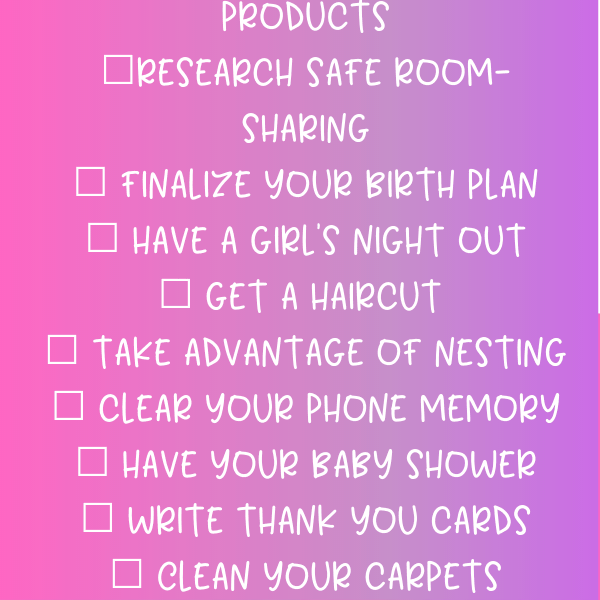 Things To Do Before Baby Arrives- Checklist Printable Included!
