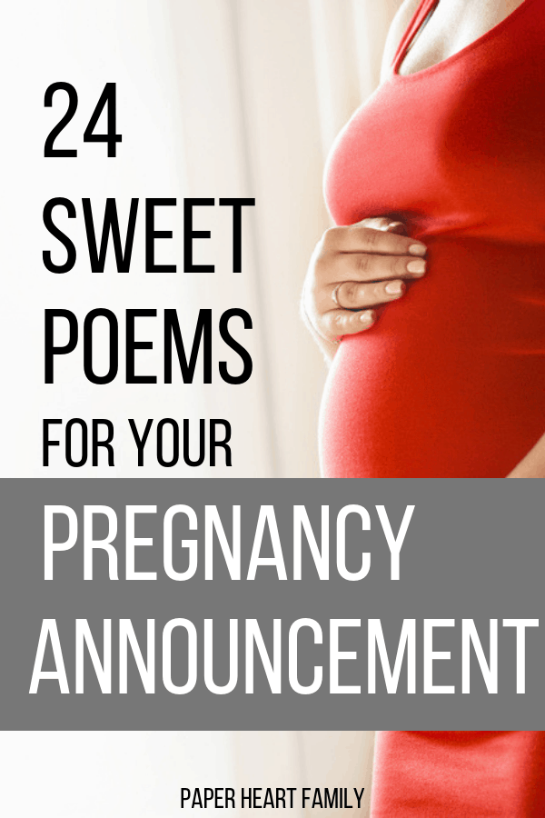 Poems and rhymes for pregnancy announcement