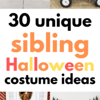 Super fun and unique sibling Halloween costumes.