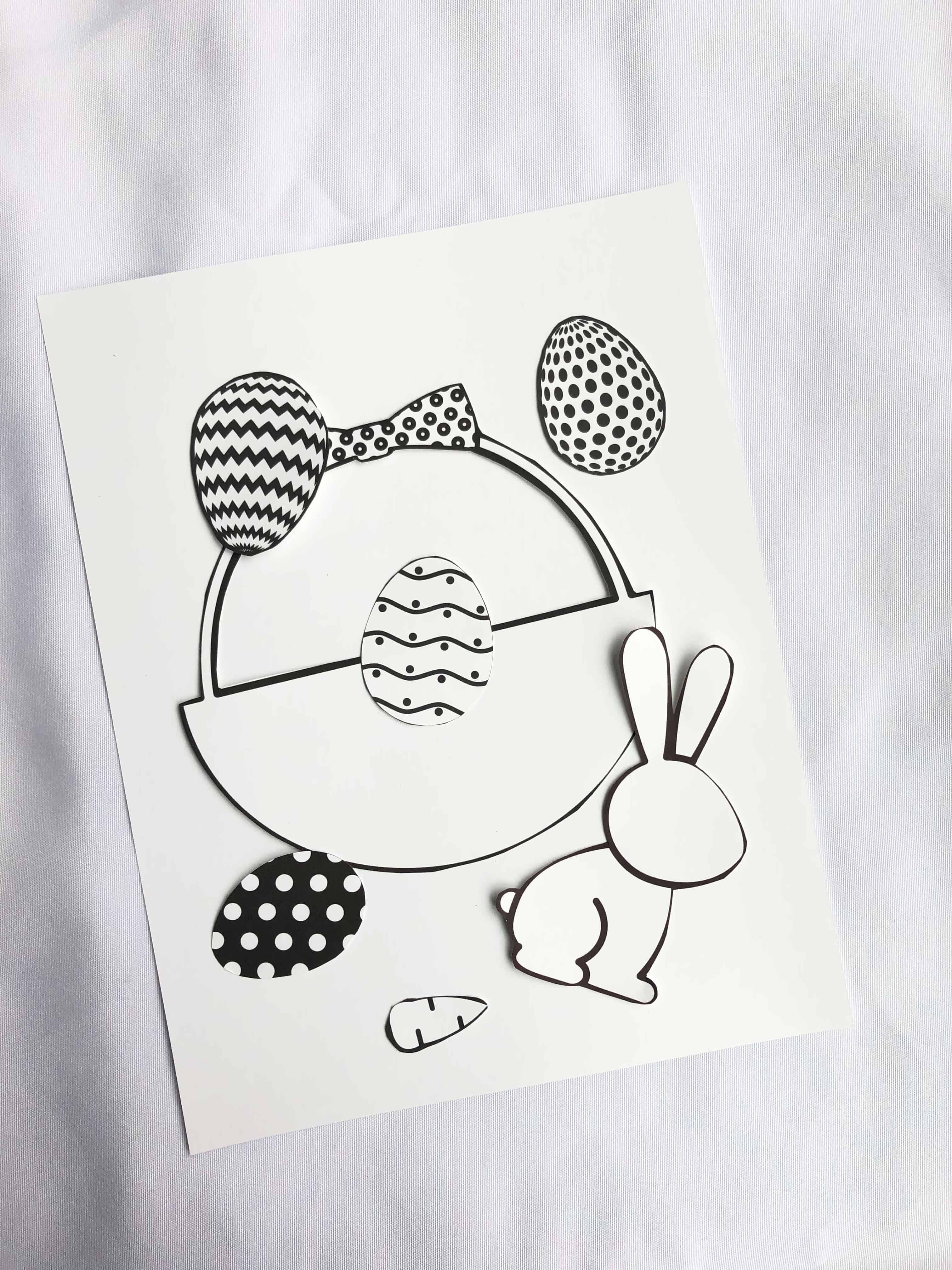 Free printable Easter craft for kids- simply print, cut and paste!
