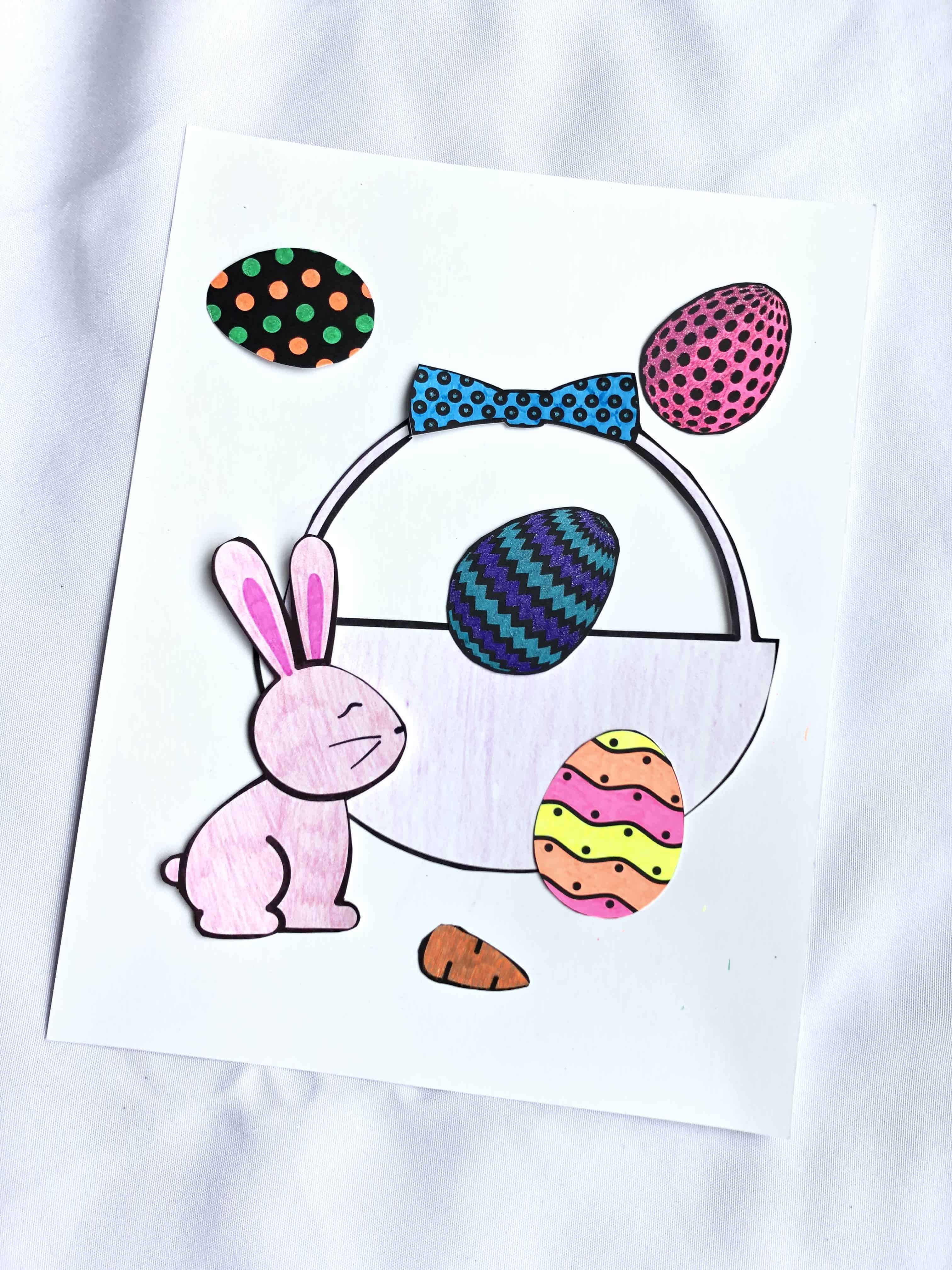 Cut And Paste Activity- Printable Easter Craft For Kids