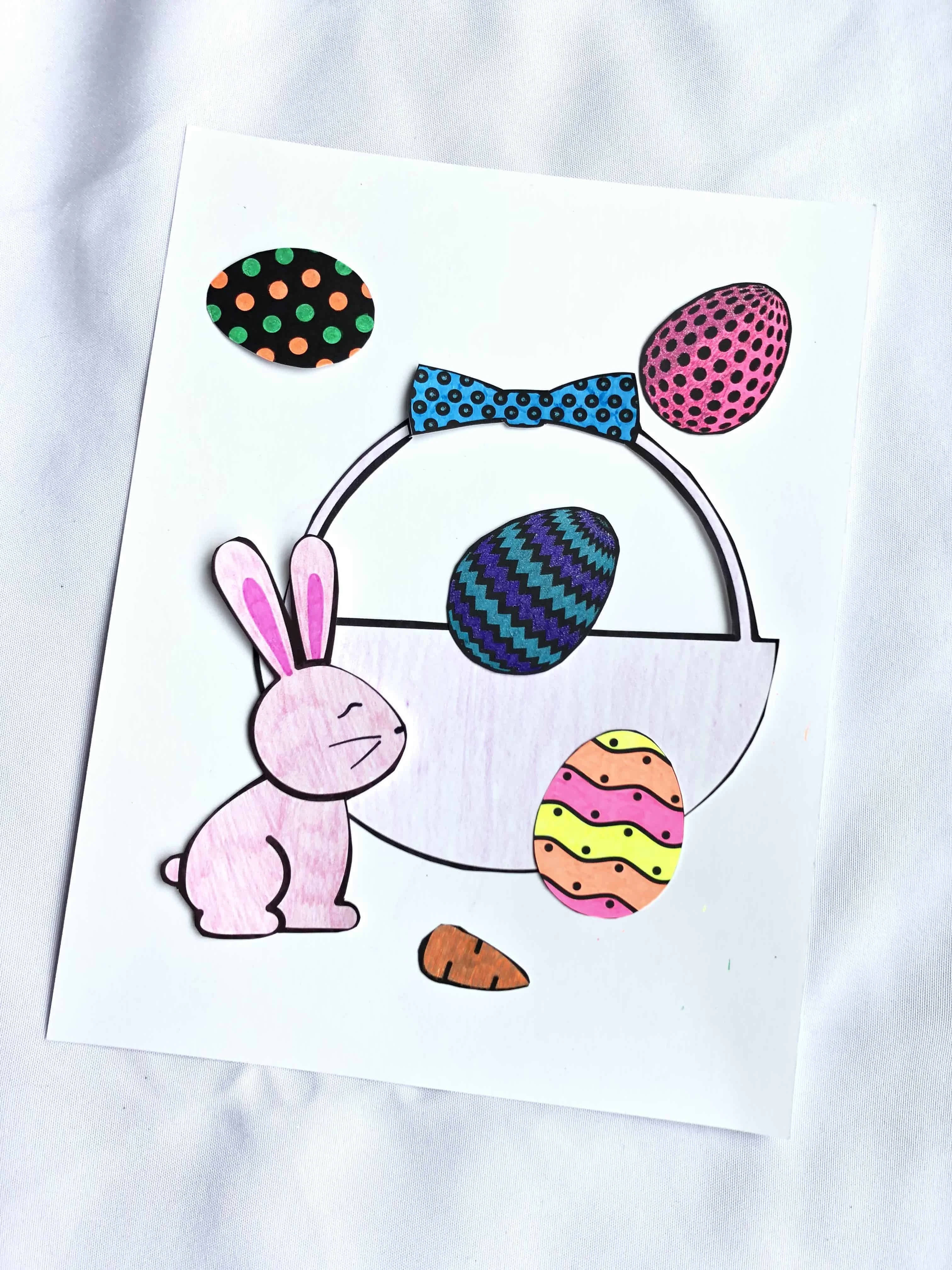 Cut And Paste Activity- Printable Easter Craft For Kids