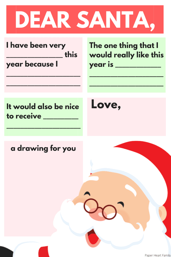 Letter To Santa Template