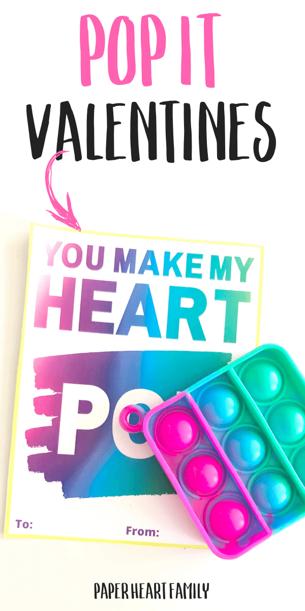 Free Pop It Valentine Printable For School