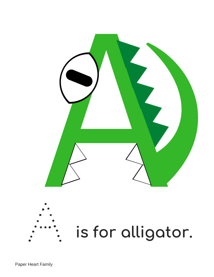 Alligator Letter Craft Printable