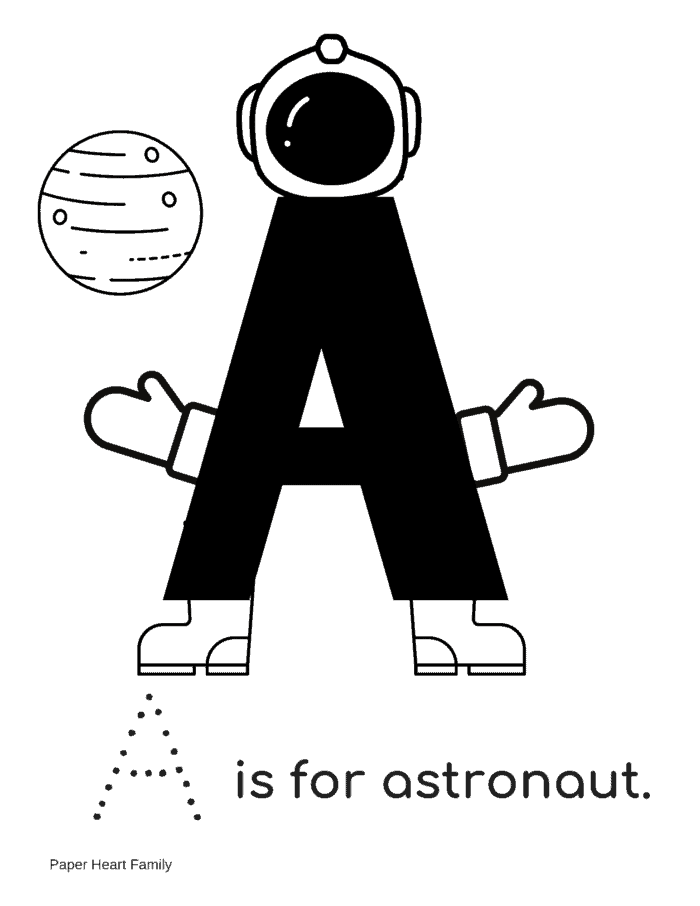 Astronaut Letter Craft Printable