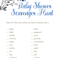 Baby Shower Scavenger Hunt