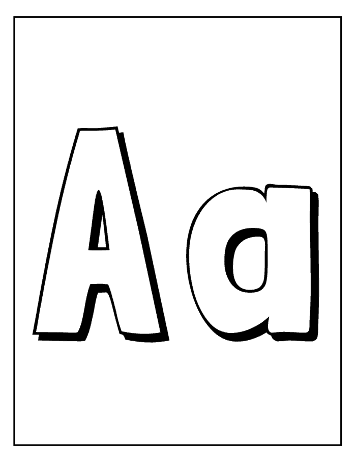 Printable Letter A Coloring Page