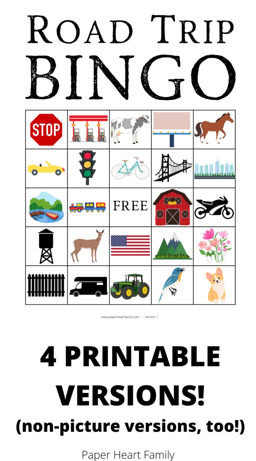 5 Fun Scavenger Hunts For Road Trips Printables