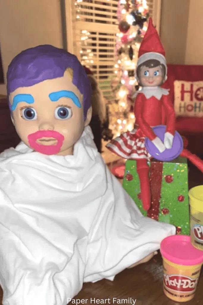 Easy Elf on the Shelf Ideas for Toddlers with Play Doh