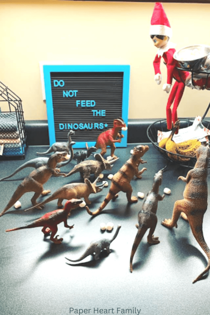 Elf on the Shelf Dinosaur Idea