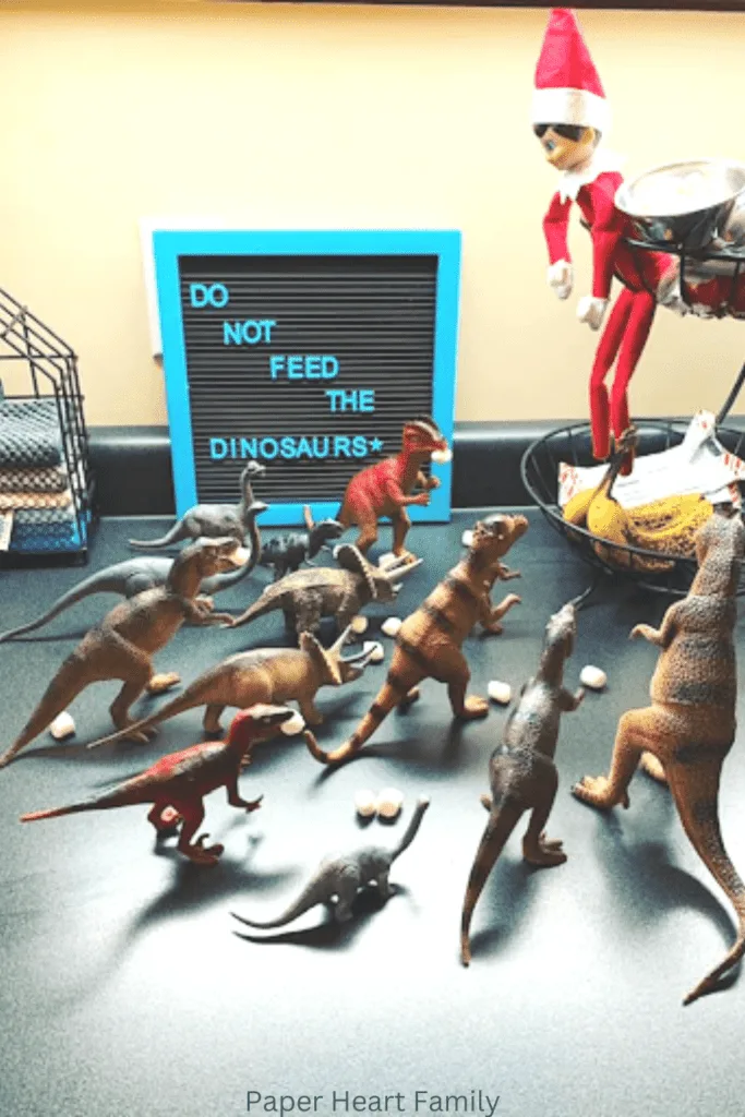 Elf on the Shelf Dinosaur Idea