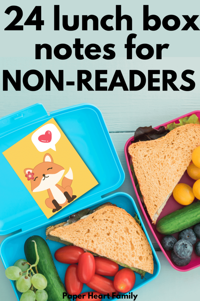 Lunch Box Notes For Non Readers