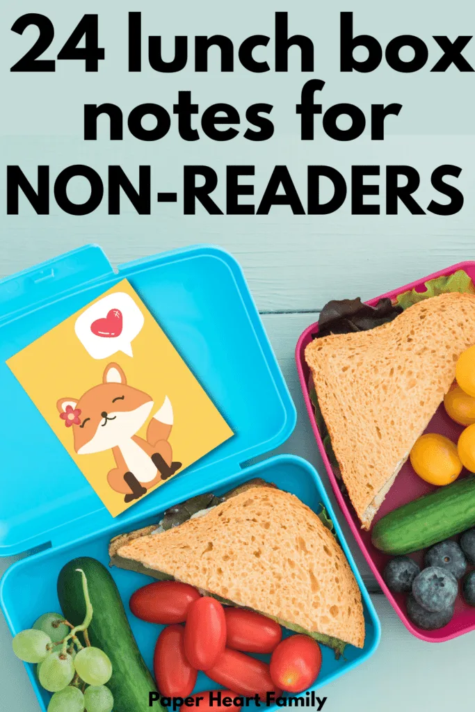 Lunch Box Notes For Non Readers