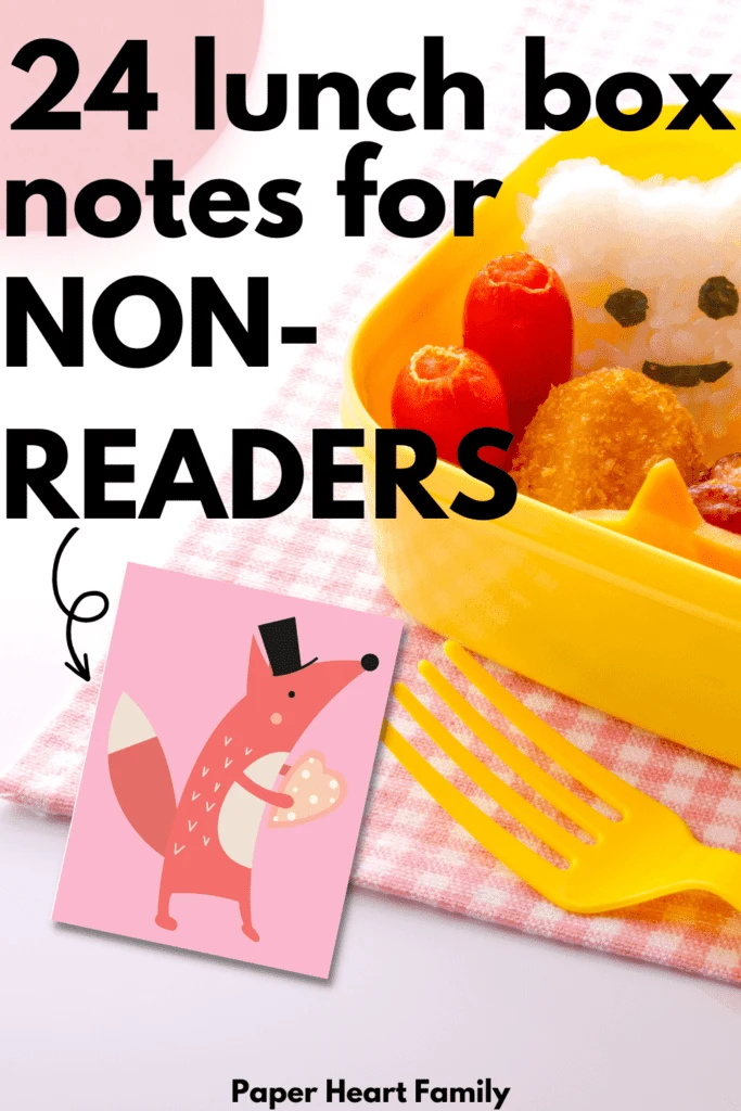 Lunch Box Notes For Non Readers