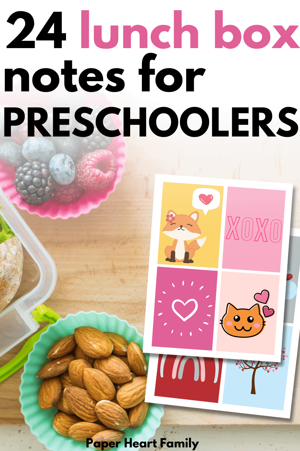 24 Lunch Box Notes For Non-Readers