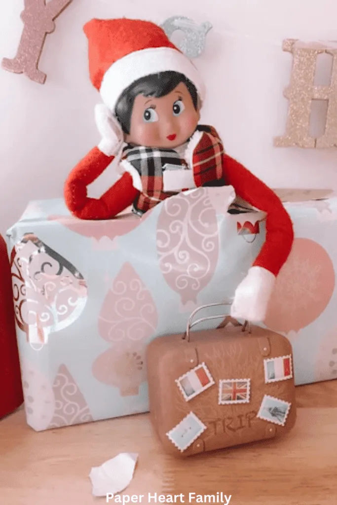 Elf on the Shelf Arrival Ideas- Luggage