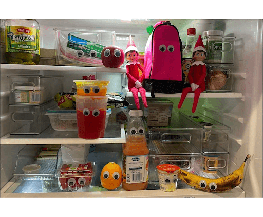 Elf on the Shelf Refrigerator Idea