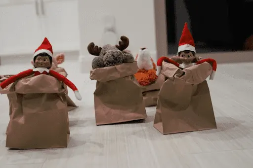 Elf on the Shelf Sack Race