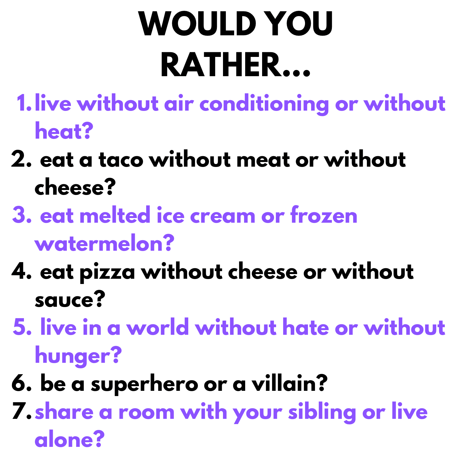 255 Super Funny Would You Rather Questions For Kids