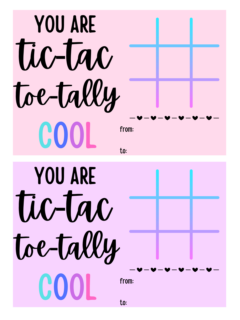 Tic Tac Toe Valentines