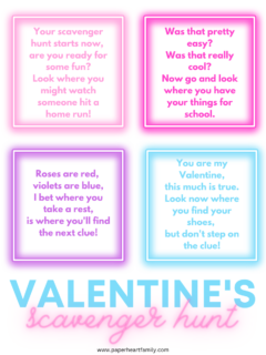 Valentine's Scavenger Hunt