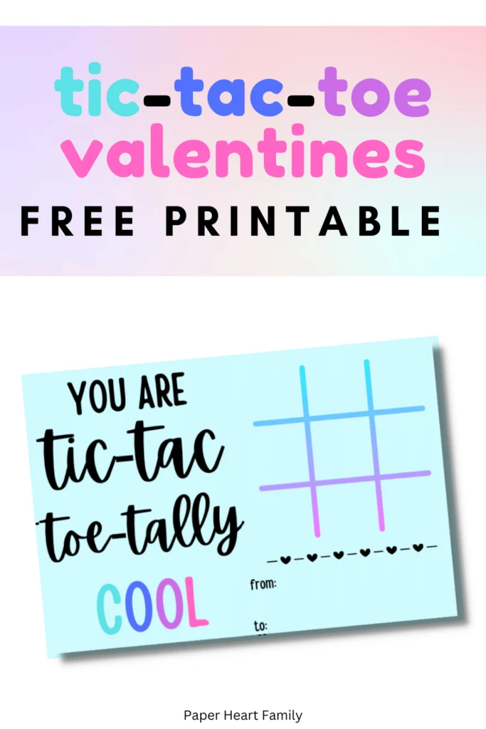 Tic Tac Toe Valentine's Printable