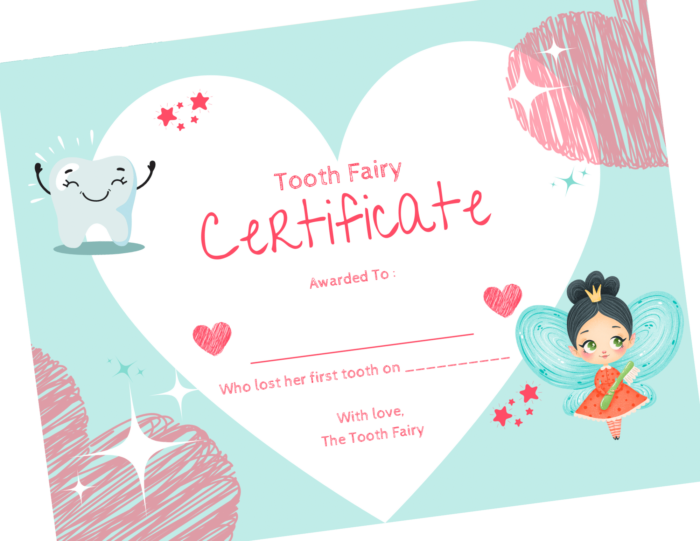 Tooth Fairy Certificate