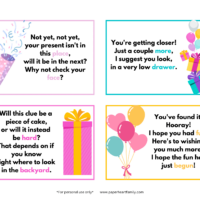 Birthday Present Scavenger Hunt PDF Printable