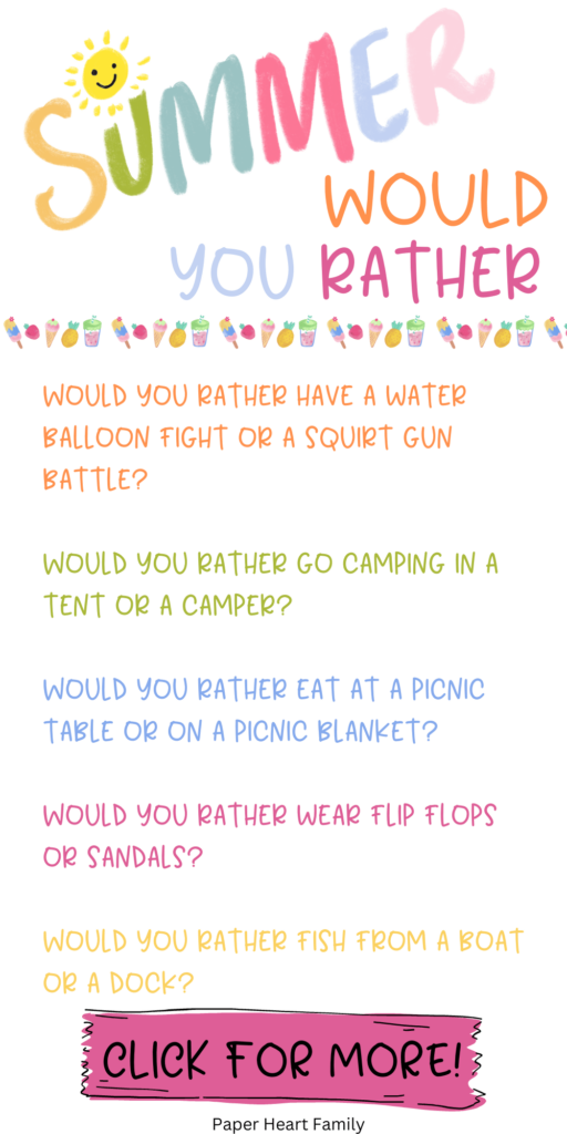 Summer Would You Rather Questions 