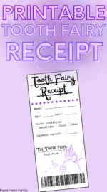 Free Printable Tooth Fairy Receipt (For Boy Or Girl!)