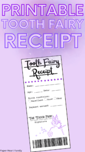 Free Printable Tooth Fairy Receipt (For Boy Or Girl!)
