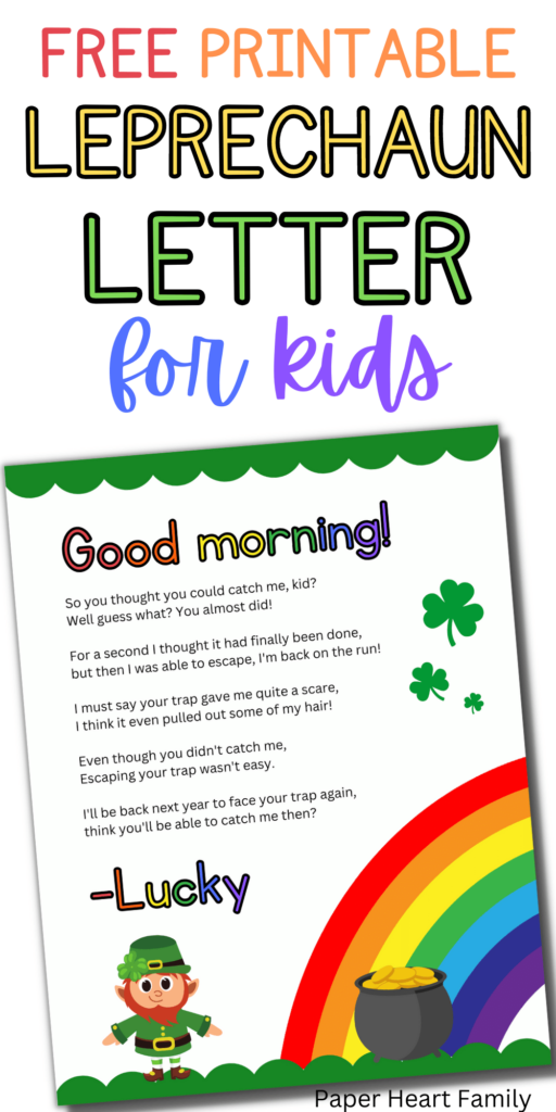 Free Printable Letters From Leprechaun