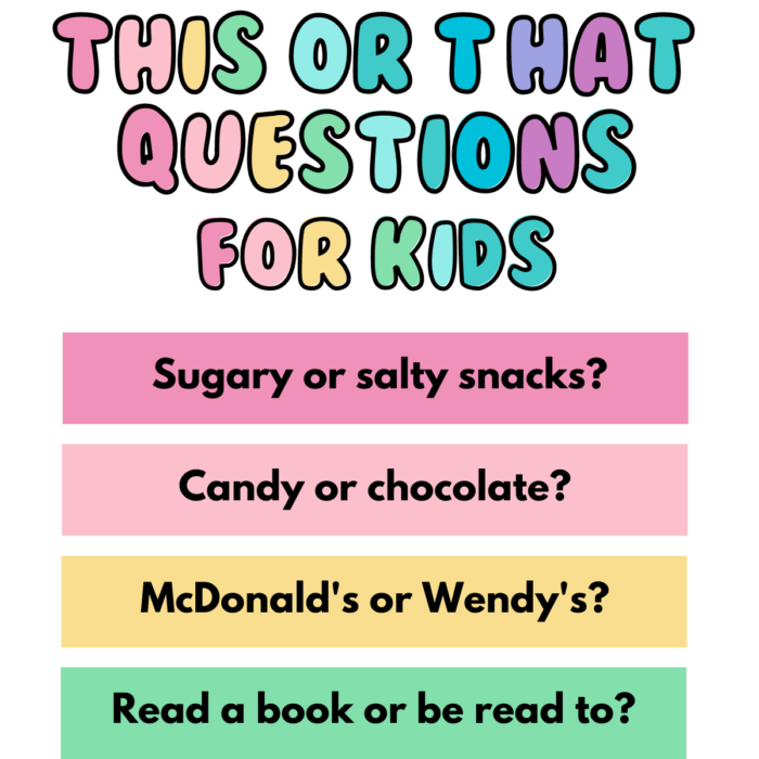 This or That Questions For Kids