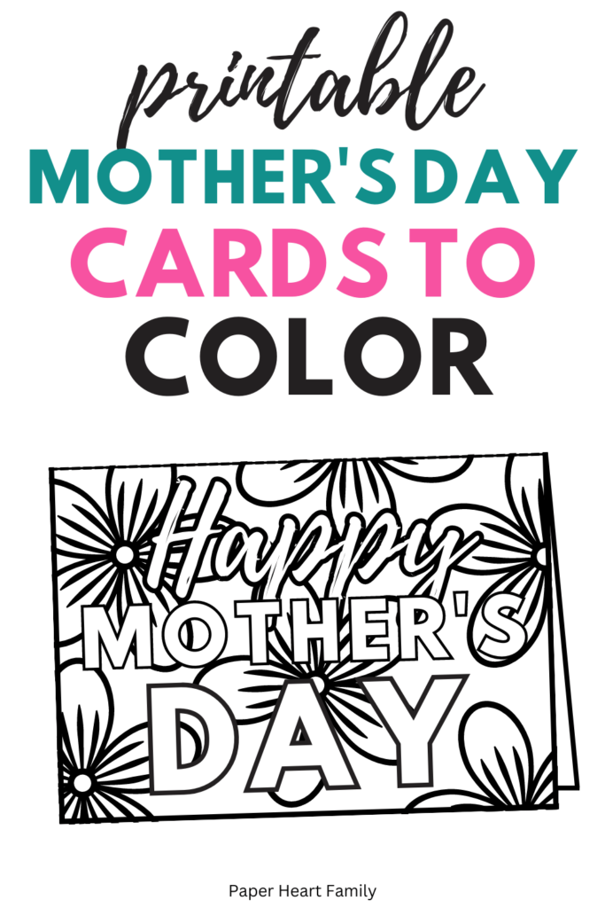 Mother's Day Cards To Color