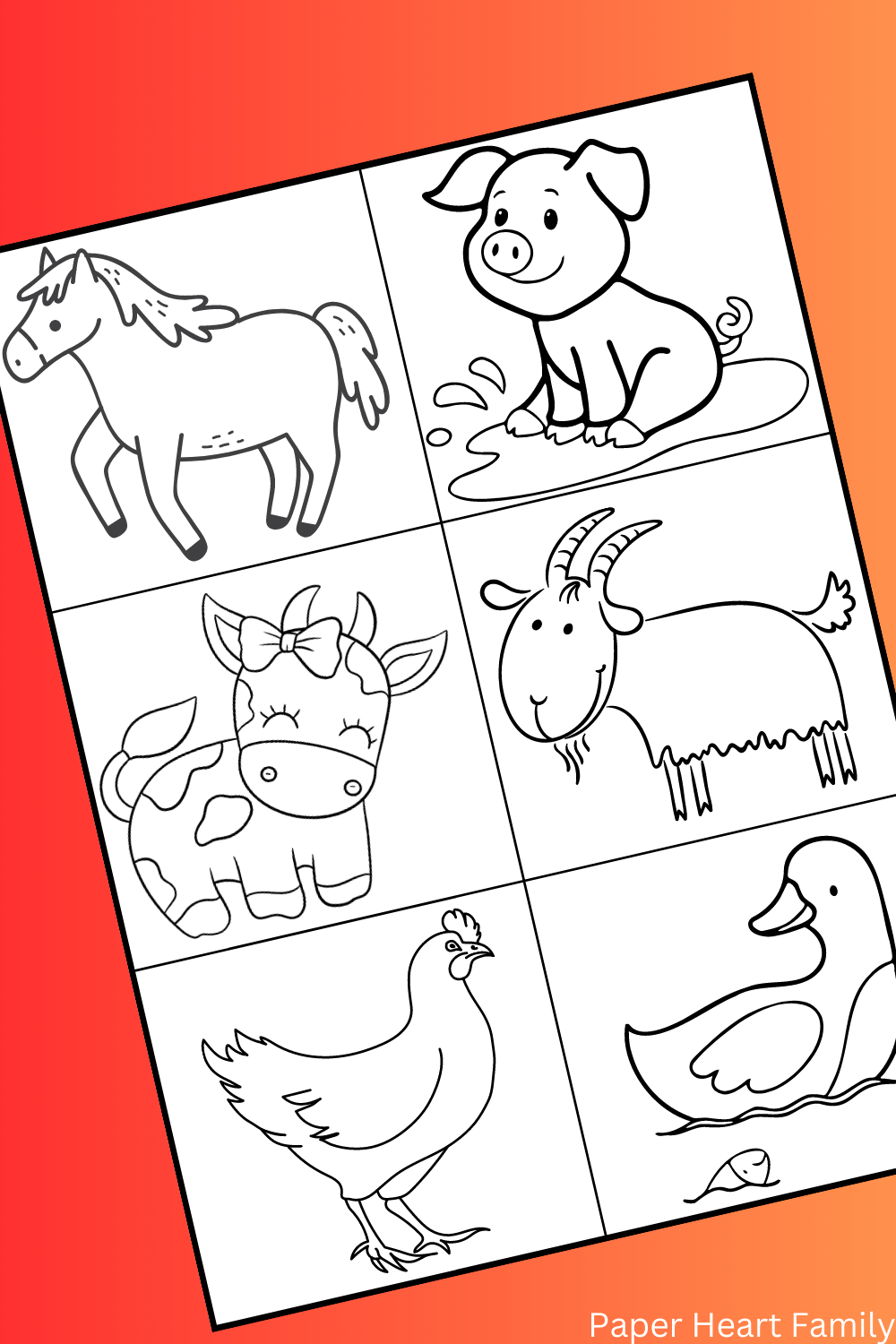 Farm Animal Drawing Ideas For Kids